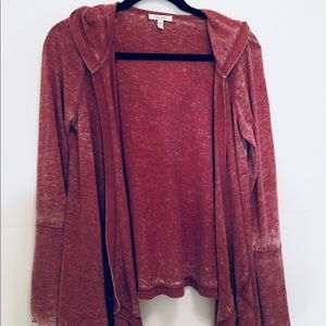 DELIAS Women’s Maroon Hooded Cardigan, Sz Large